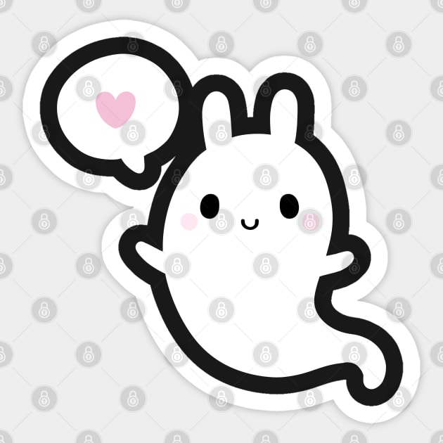 Cutie Bunny Ghost | Nikury Sticker by Nikury